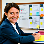 TESOL 강사가 자주 활용하는 교재 - Adapting the Textbook**

"A cheerful French teacher, 'professeur d'anglais', is customizing a textbo...