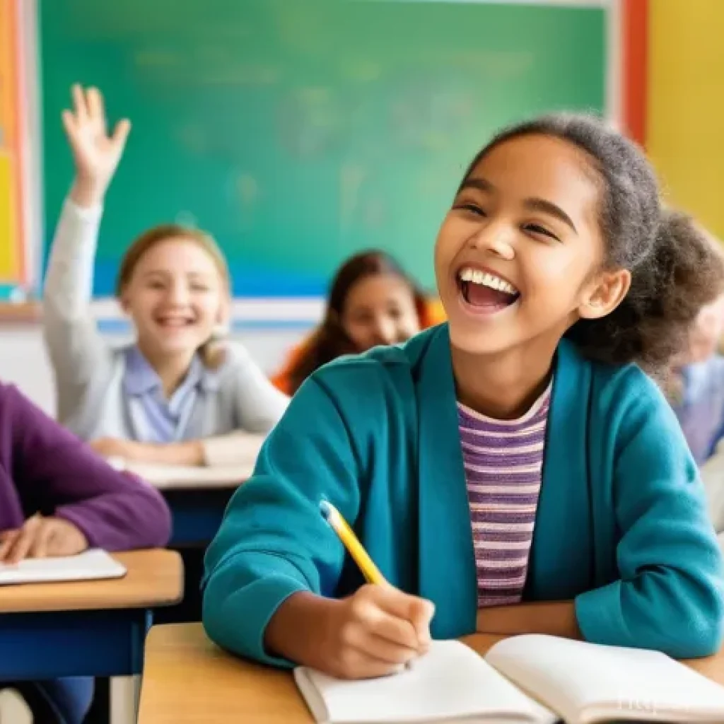 TESOL 강사 지원 동기 작성법 - **Prompt:** A vibrant, sun-drenched classroom scene featuring a diverse group of high school student...