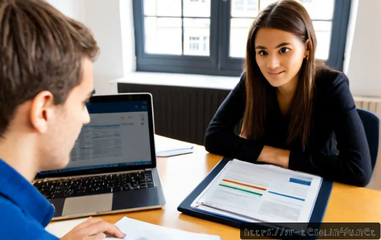 Home 30 TESOL 관련 장학금 정보 - Photorealistic university scholarship advising scene in France, a diverse young adult studying TESOL...